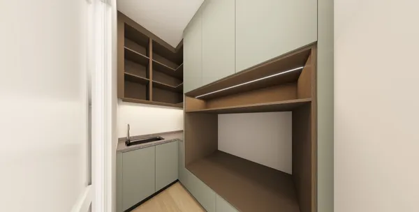 Laundry room custom cabinetry Whitby home