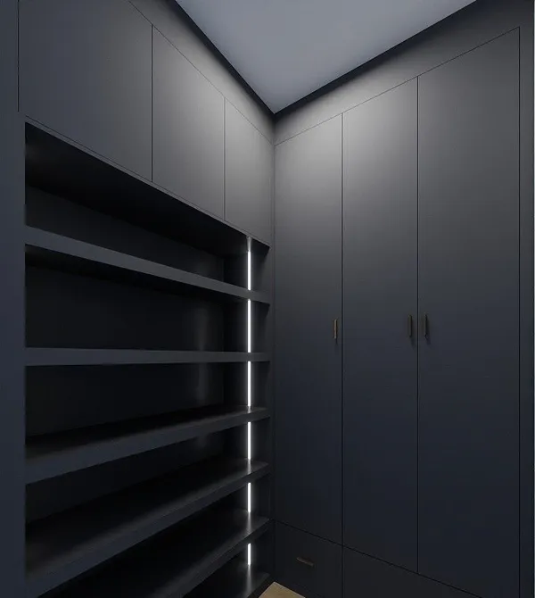 Modern entryway closet custom cabinetry Whitby