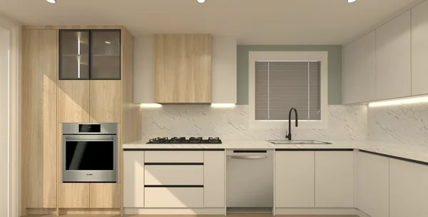 Modern Renewal - Poolside Bungalow Kitchen in Toronto - Custom Kitchen project in Toronto, Ontario by Bosco Cabinetry