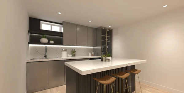 The Refined Retreat - Modern Basement Library and Bar - Custom Basement project in Ontario, Ontario by Bosco Cabinetry